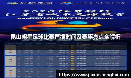 昆山明星足球比赛直播时间及赛事亮点全解析